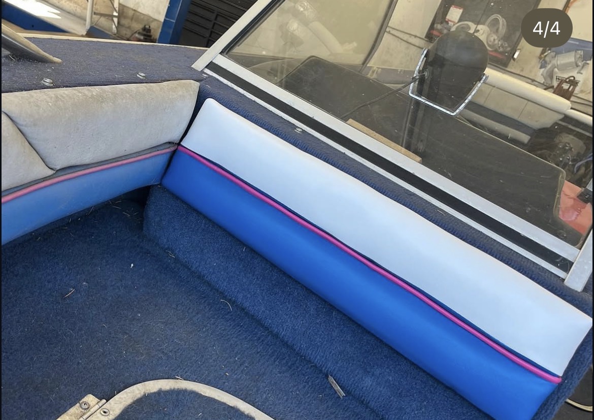 Close detail of new boat trim panels and piping